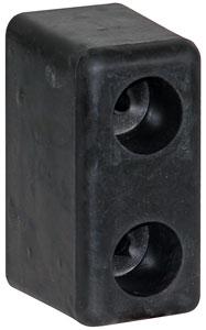 Molded Rubber Bumper - 3 x 3-1/2 x 6 Inch Tall - Set of 2