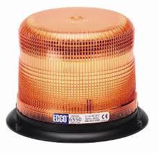Strobe Beacon: Low profile,12-48VDC, 7 or 10 joules, double or quad flash, amber