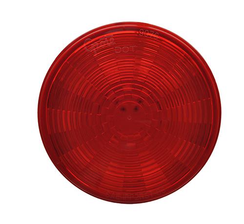 STT LAMP, RED, 4" ROUND, MALE PIN, 3 DIODE